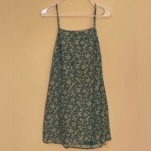 American Eagle AE Tie Back Dress Floral mini dress open back cotton linen